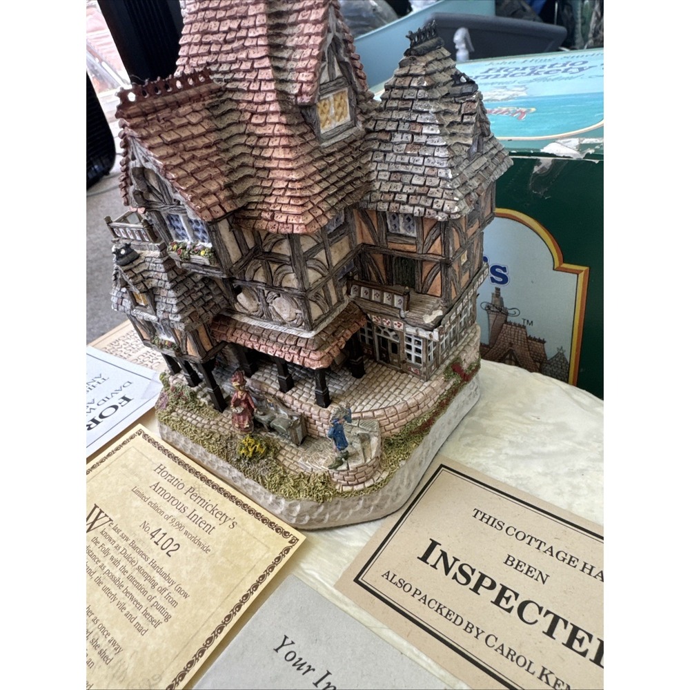 VTG David Winter Cottages Horatio Pernickety's Amorous Intent 1993 LE 4102/9990 - Picture 6 of 16